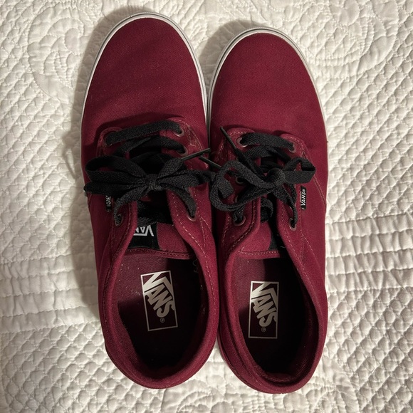 Vans Off The Wall Maroon Burgundy Skateboard Shoes Men's Size 11 - Picture 3 of 5